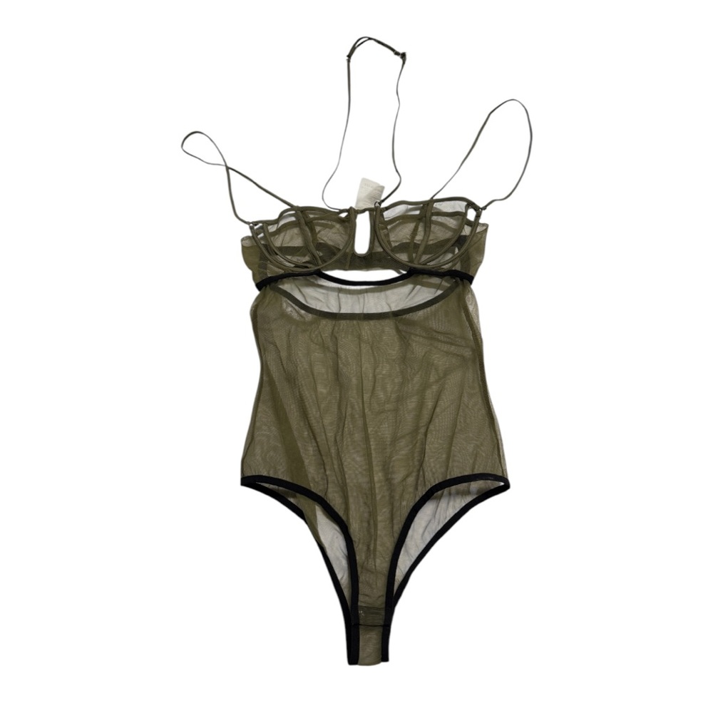 NENSI DOJAKA SSENSE Exclusive Khaki Bodysuit size Small
